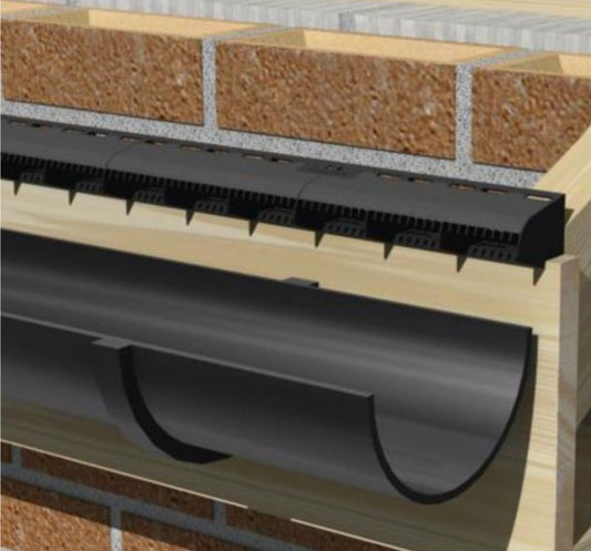Cromar Over Fascia Ventilator Black 25mm x 1 Metre