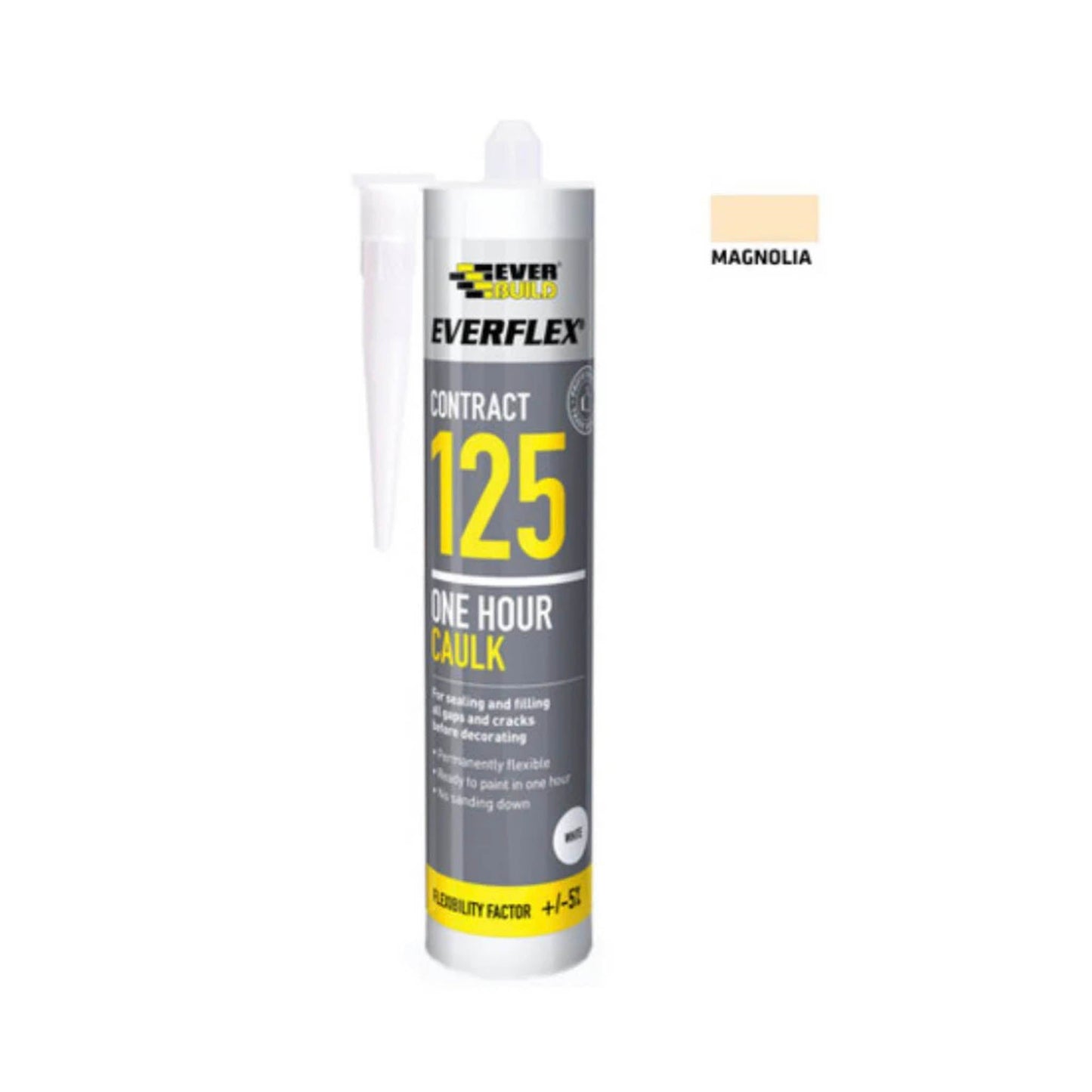 Everbuild 125 One Hour Acrylic Decorators Caulk Magnolia - 310ml - Transtools Online