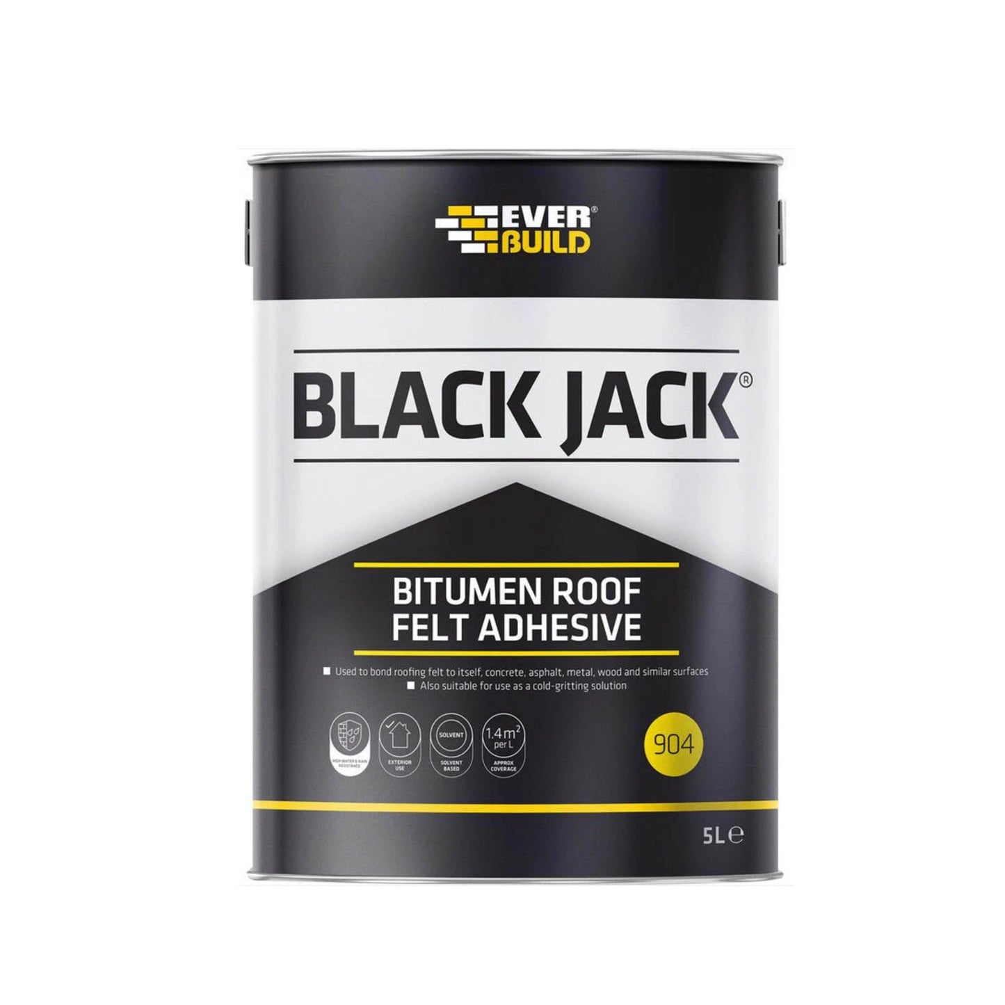 Everbuild Black Bitumen Roof Felt Adhesive - 2.5 Litre - Transtools Online