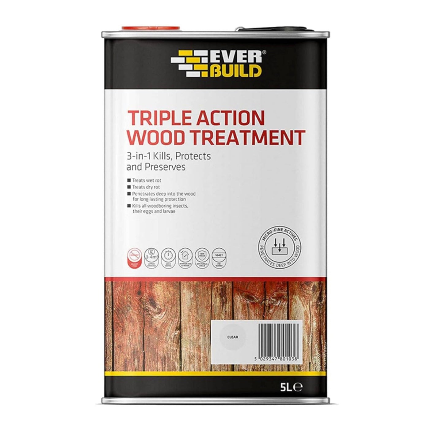 Everbuild Triple Action Wood Treatment - 5 Litre