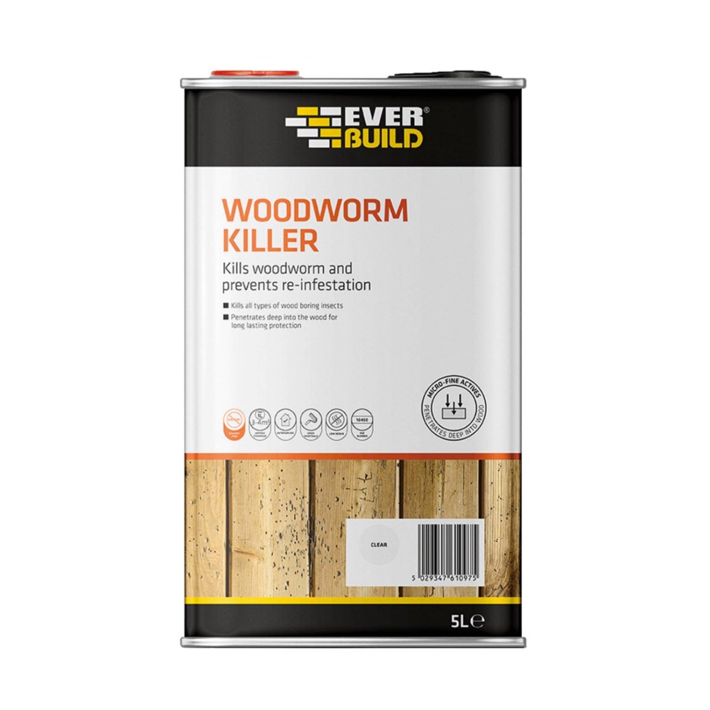 Everbuild Woodworm Killer Clear - 5 Litre - Transtools Online
