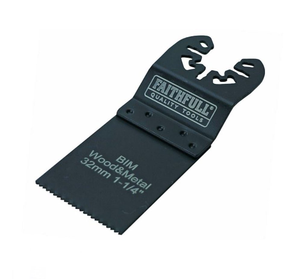 FAITHFULL FLUSHCUT WOOD AND METAL BLADES 32MM - 5 PACK - Transtools Online