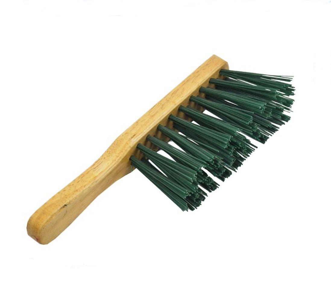 FAITHFULL HAND BRUSH STIFF GREEN PVC 275MM - 11IN - Transtools Online