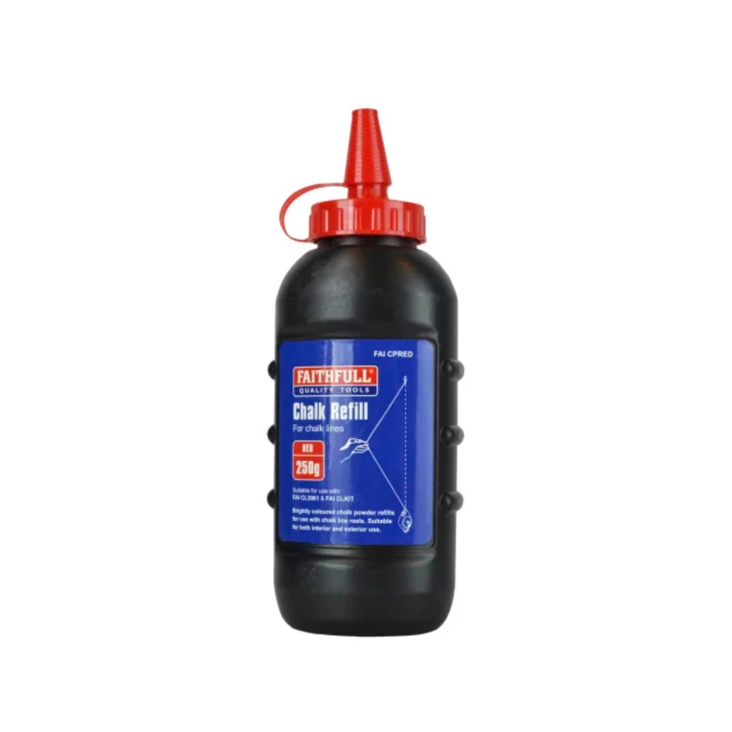 Faithfull Line Chalk Powder Red - 250gm - Transtools Online