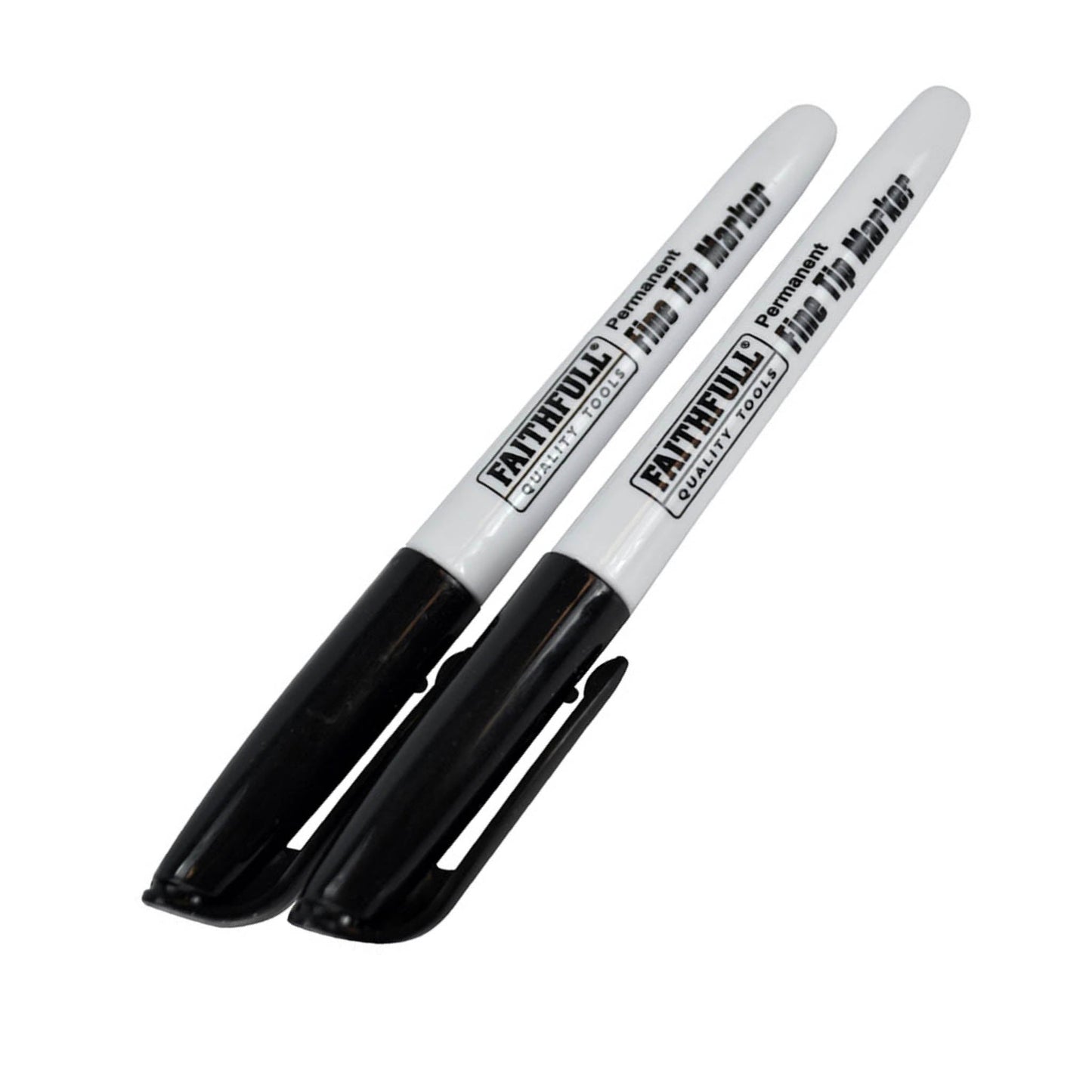 Faithfull Permanent Marker Pen Black - 2 Pack - Transtools Online