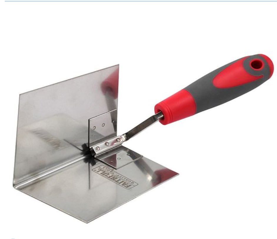FAITHFULL STAINLESS INTERNAL CORNER TROWEL 110MM X 75MM - Transtools Online