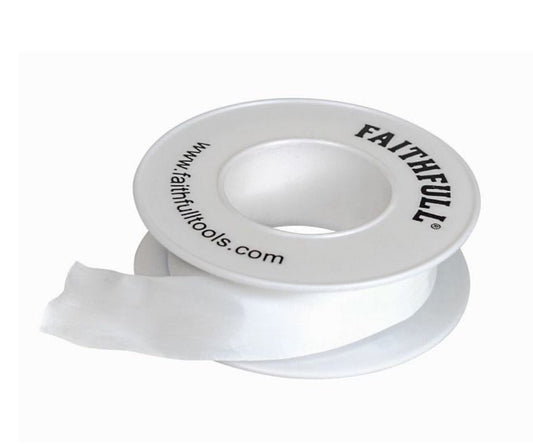 FAITHFULL WATER PTFE TAPE 12MM X 12 METRE - 1 ROLL - Transtools Online