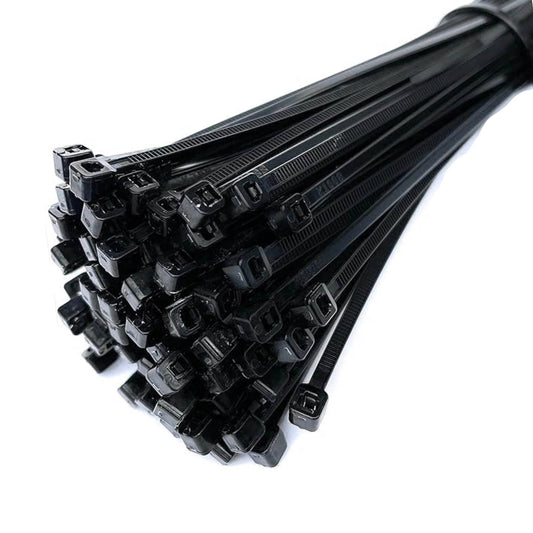 Forgefix Cable Ties Black 380mm x 7.6mm - 100 pack - Transtools Online