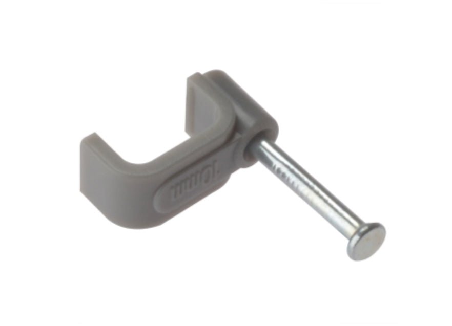 FORGEFIX FLAT GREY CABLE CLIPS 2.5MM - 100 BOX - Transtools Online