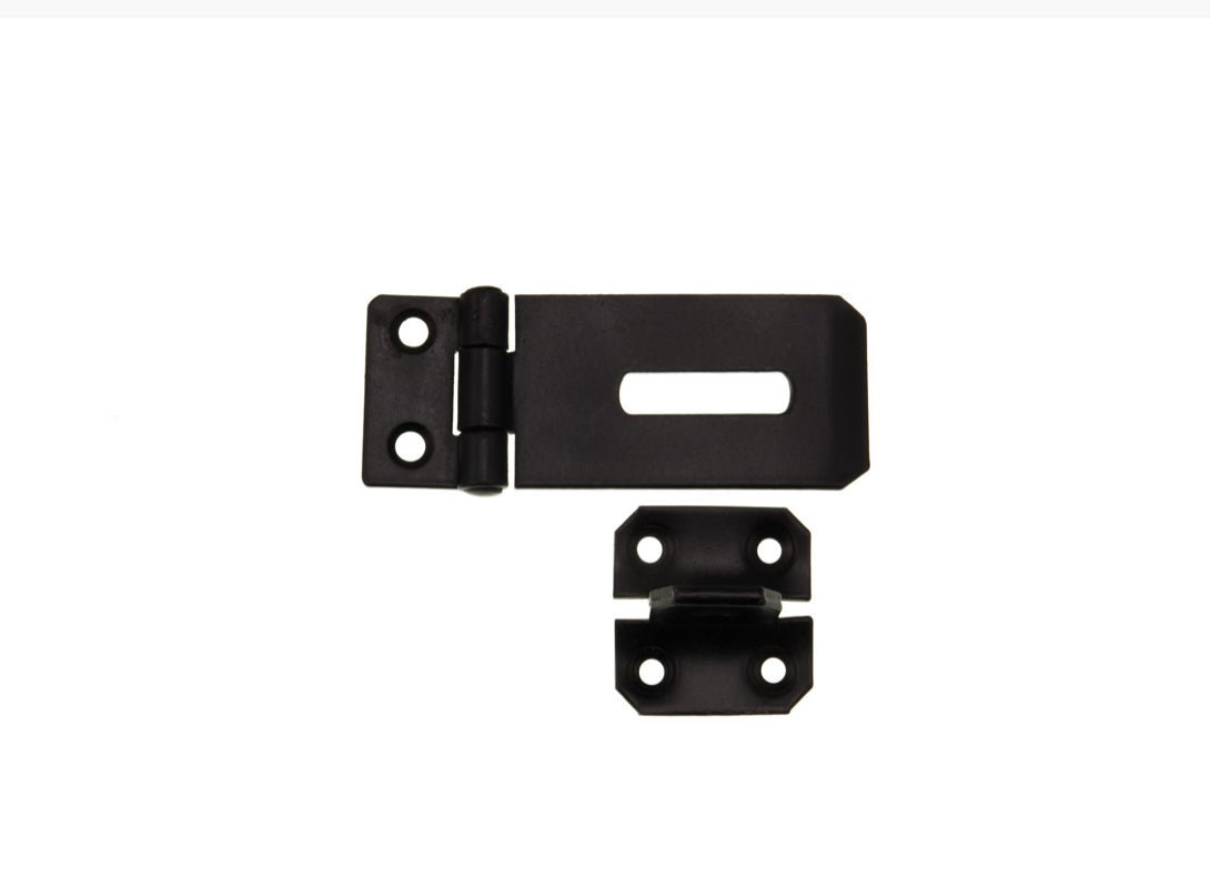 FRISCO HASP AND STAPLE BLACK - 76MM - Transtools Online