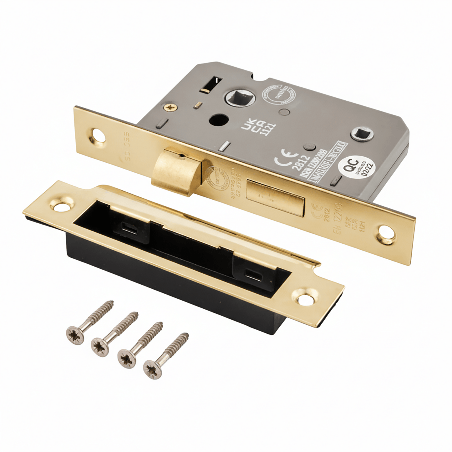 Frisco Mortice Bathroom Lock 76mm - Brass