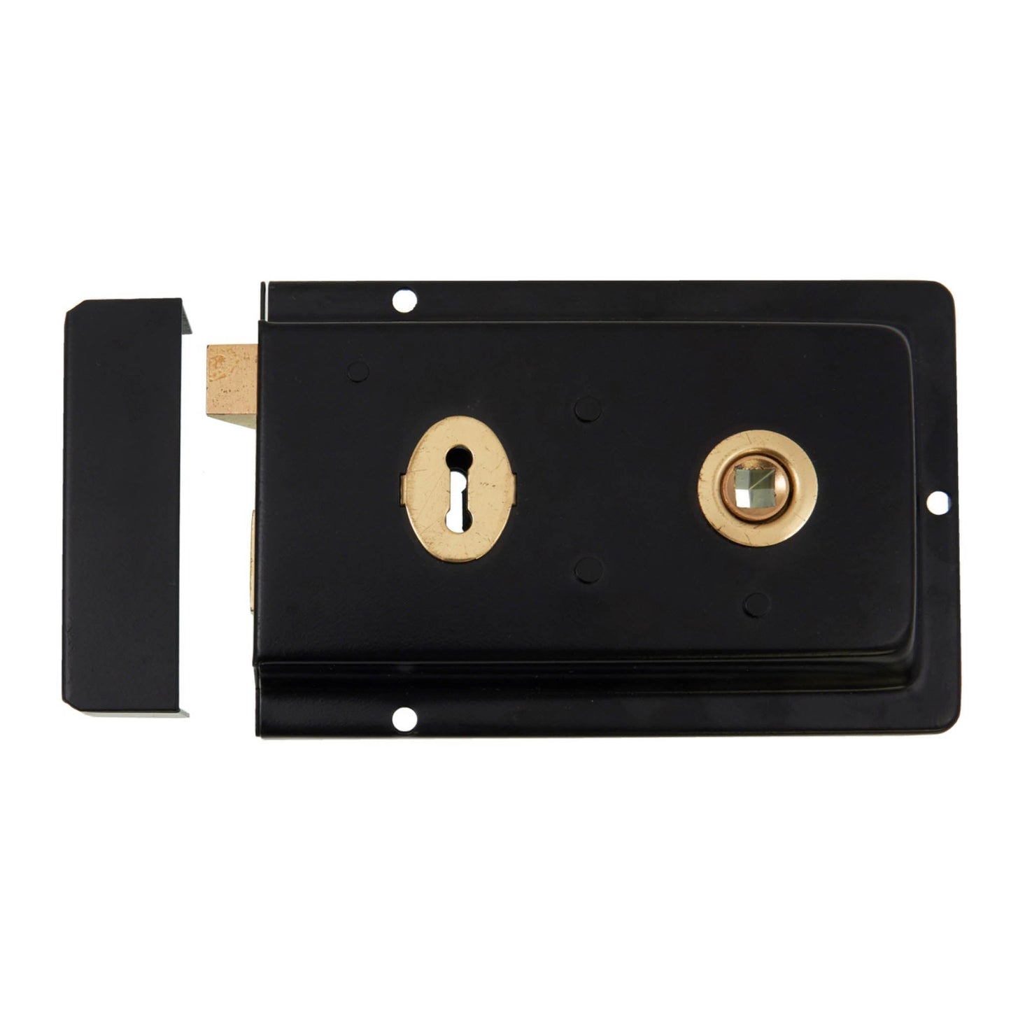 Frisco Rim Sash Lock Black - 150mm x 100mm - Transtools Online