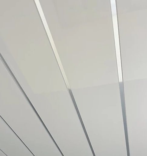 GEOPANEL 6MM PVC CEILING PANEL WHITE / SILVER - 2.7 METRE - 5 PACK - Transtools Online