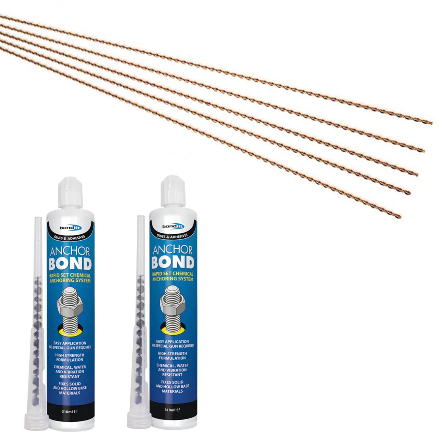 Helical Stainless Steel Bar x5 and 310ml Poly Resin x2 - Transtools Online