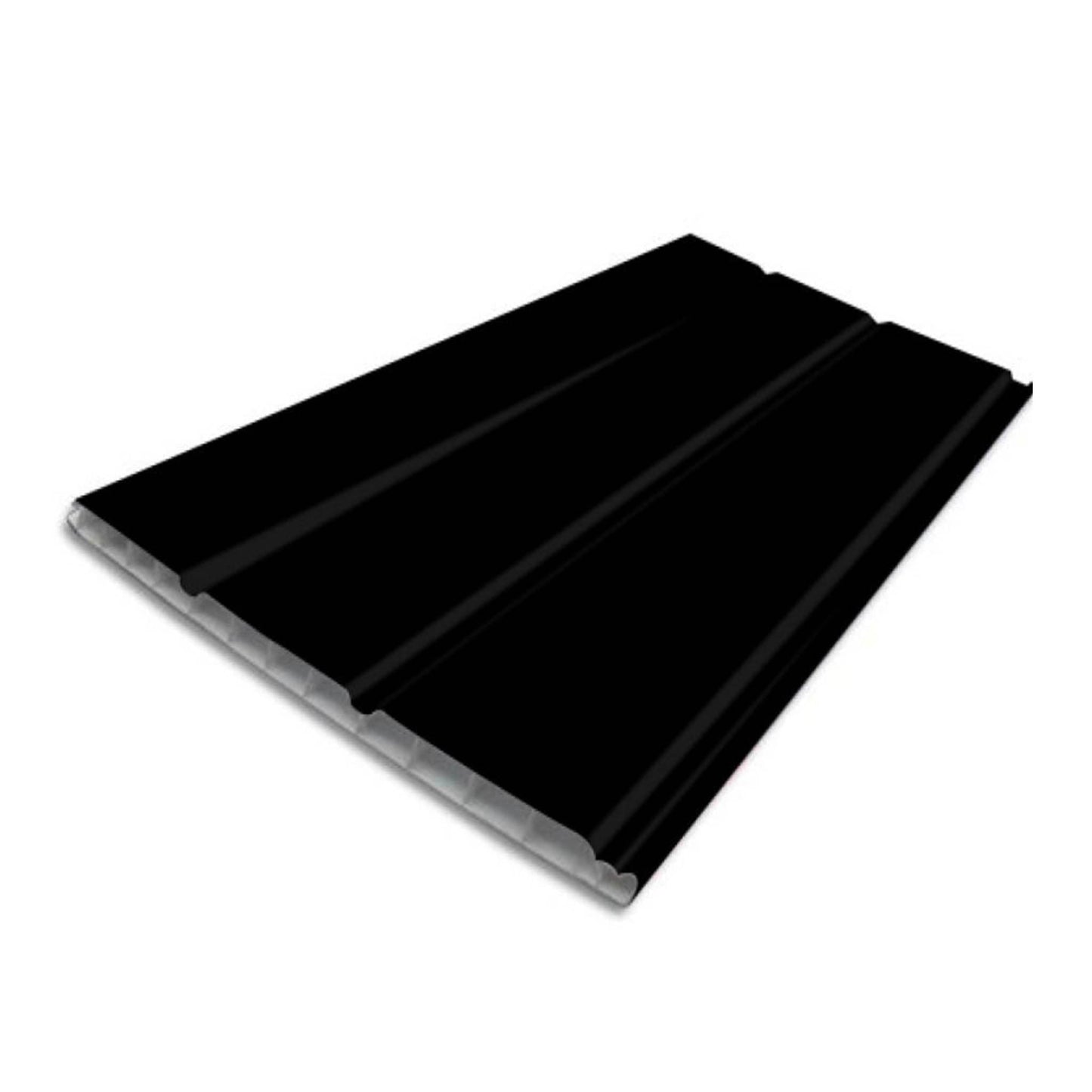 Hollow Soffit Board Black Smooth 300mm 5 Metre