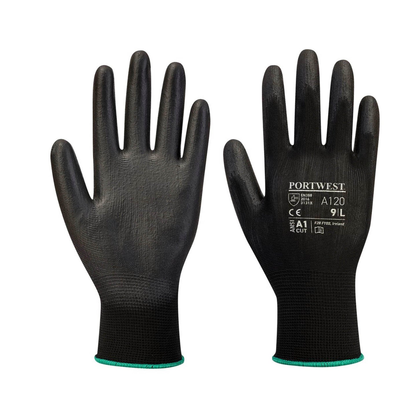 Portwest A120 PU Palm Gloves Black - XXL - Transtools Online