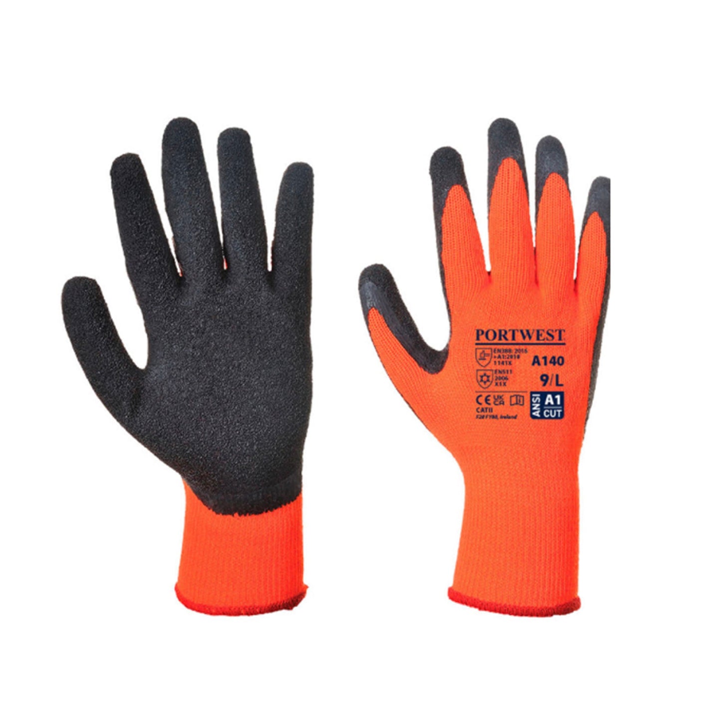 Portwest Thermal Grip Gloves Orange - Large - Transtools Online