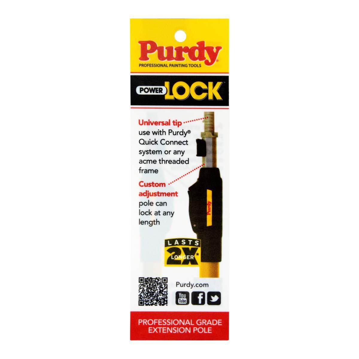 Purdy Powerlock Extension Pole 1' - 2' - Transtools Online