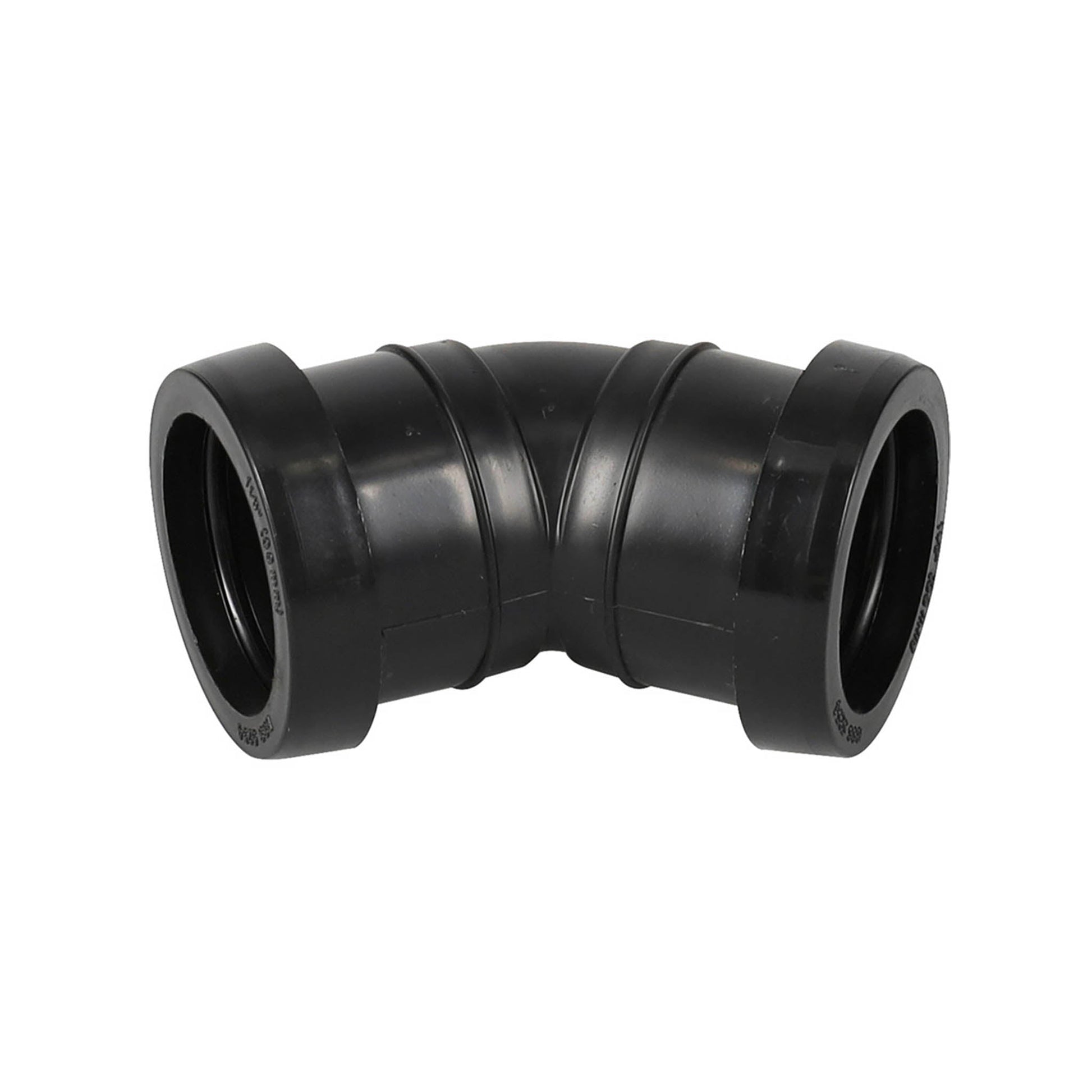 Push Fit Waste Pipe Black Obtuse Bend 32mm - 135 Degree - Transtools Online