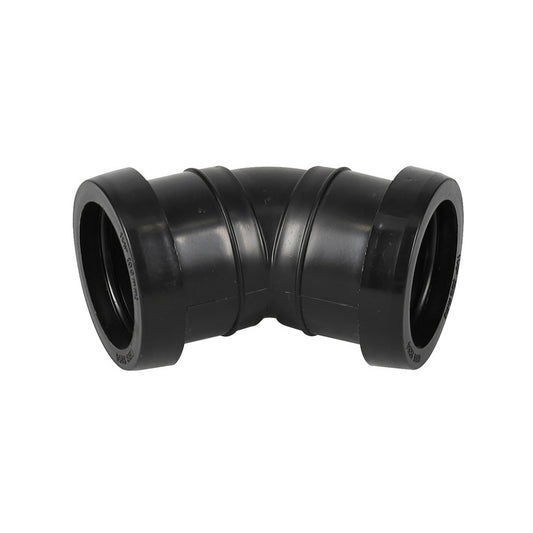 Push Fit Waste Pipe Black Obtuse Bend 32mm - 135 Degree - Transtools Online