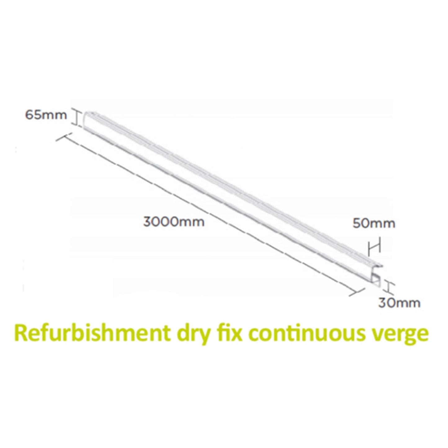 Refurb Continuous Verge Dry Fix For Slate And Flat Tile 3 Metre - Transtools Online