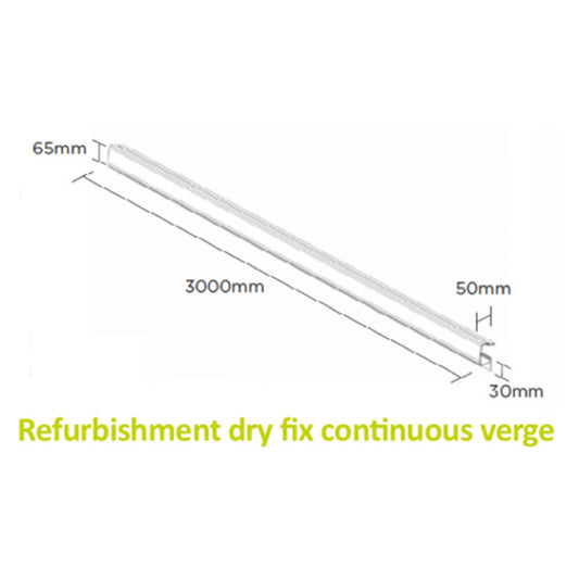 Refurb Continuous Verge Dry Fix For Slate And Flat Tile 3 Metre