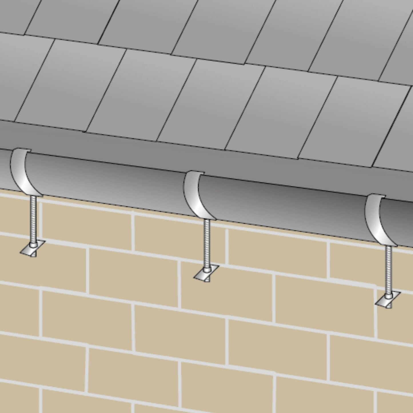 Rise And Fall Bracket Round Galvanised With Spike