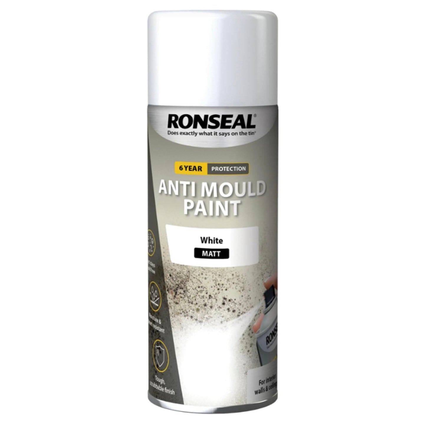 Ronseal Anti Mould Spray Paint White Matt - 400ml
