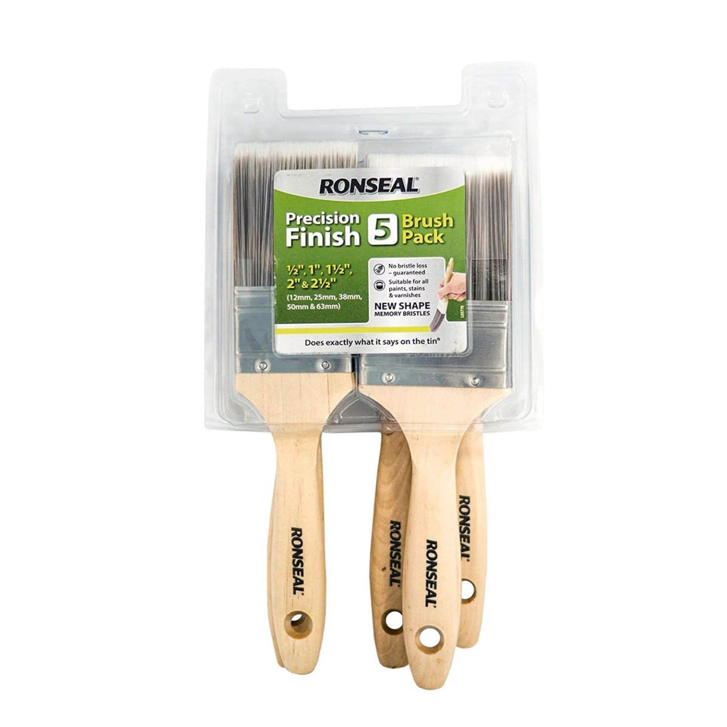 Ronseal Precision Finish Paint Brush Set - 5 Piece - Transtools Online