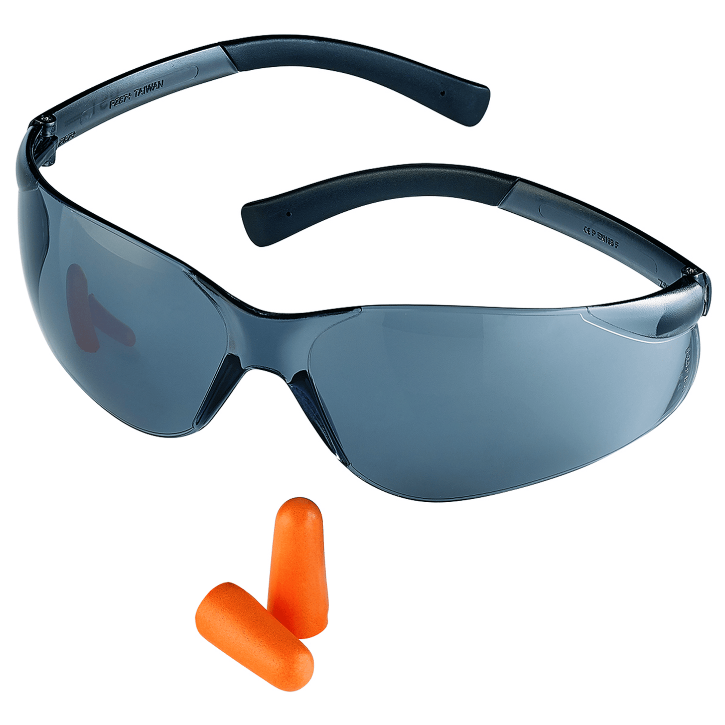 RST Safety Glasses Grey With Ear Plugs.