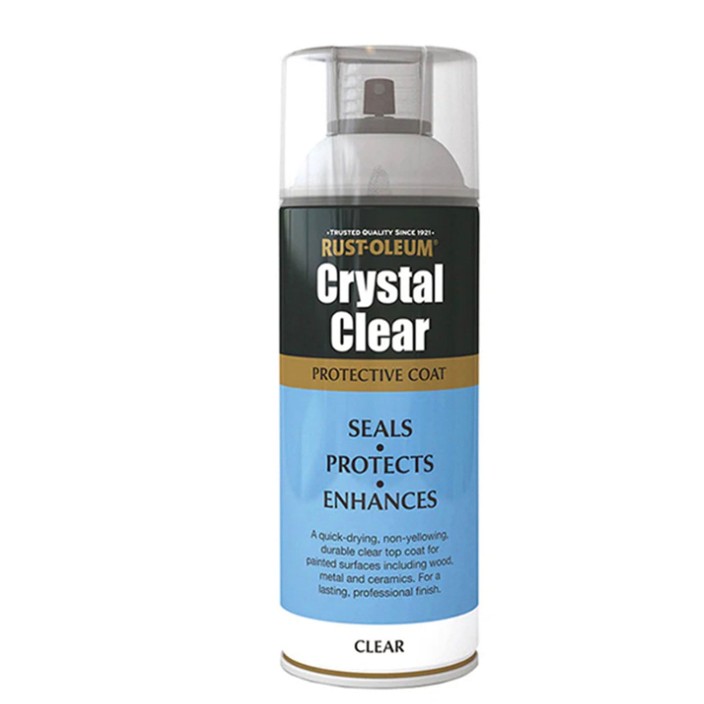 Rust - Oleum Crystal Clear Spray Protective Coat Clear Semi - Gloss - 400ml - Transtools Online