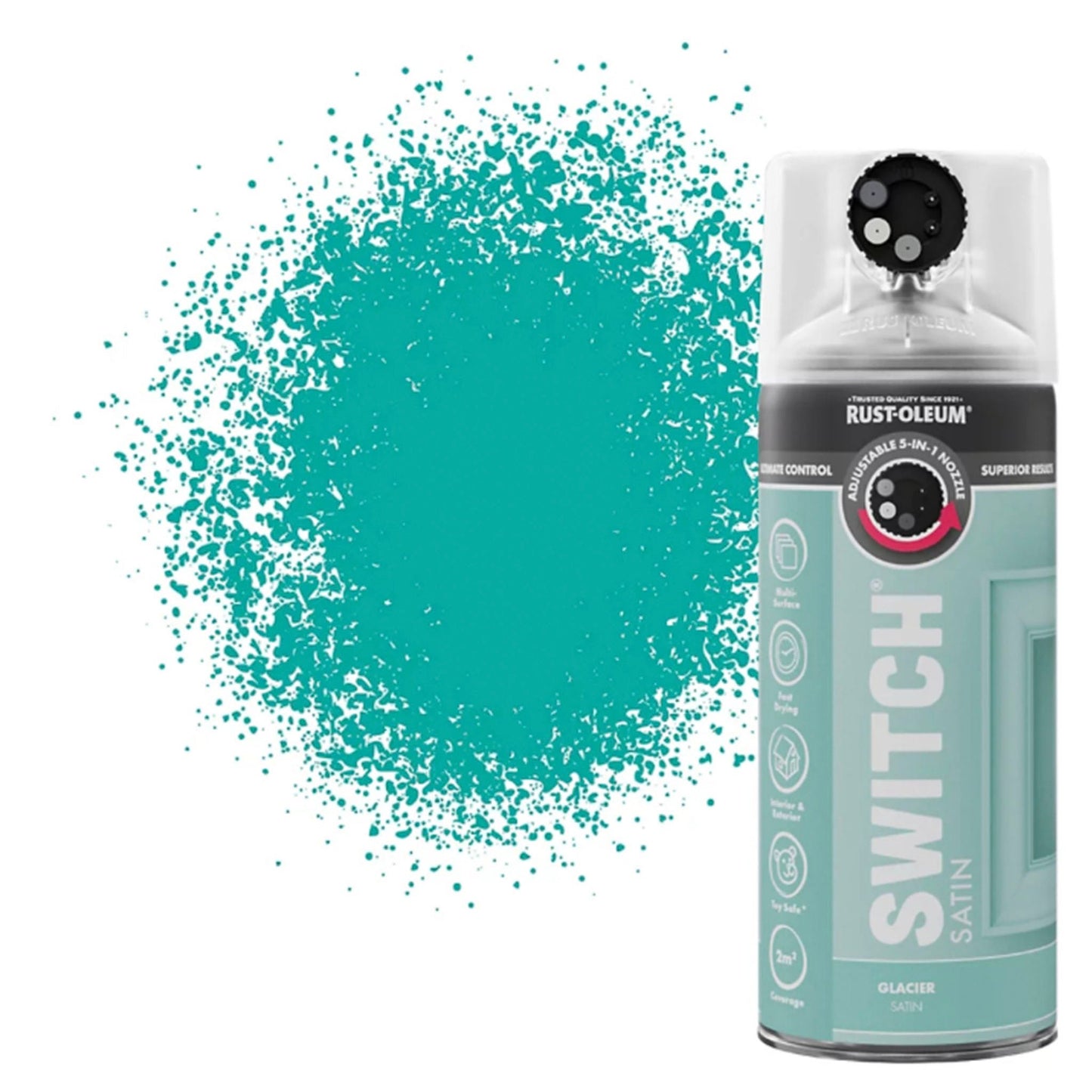 Rust - Oleum Switch 5 in 1 Nozzle Multi Surface Topcoat Spray Paint - 400ml - Transtools Online