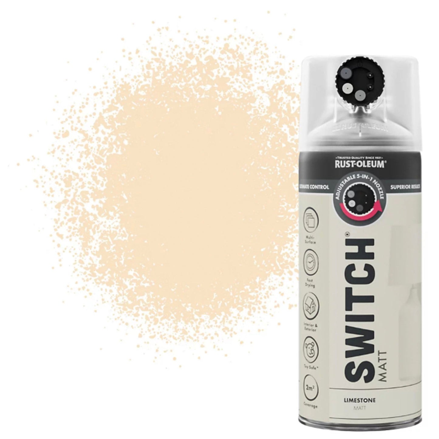 Rust - Oleum Switch 5 in 1 Nozzle Multi Surface Topcoat Spray Paint - 400ml - Transtools Online