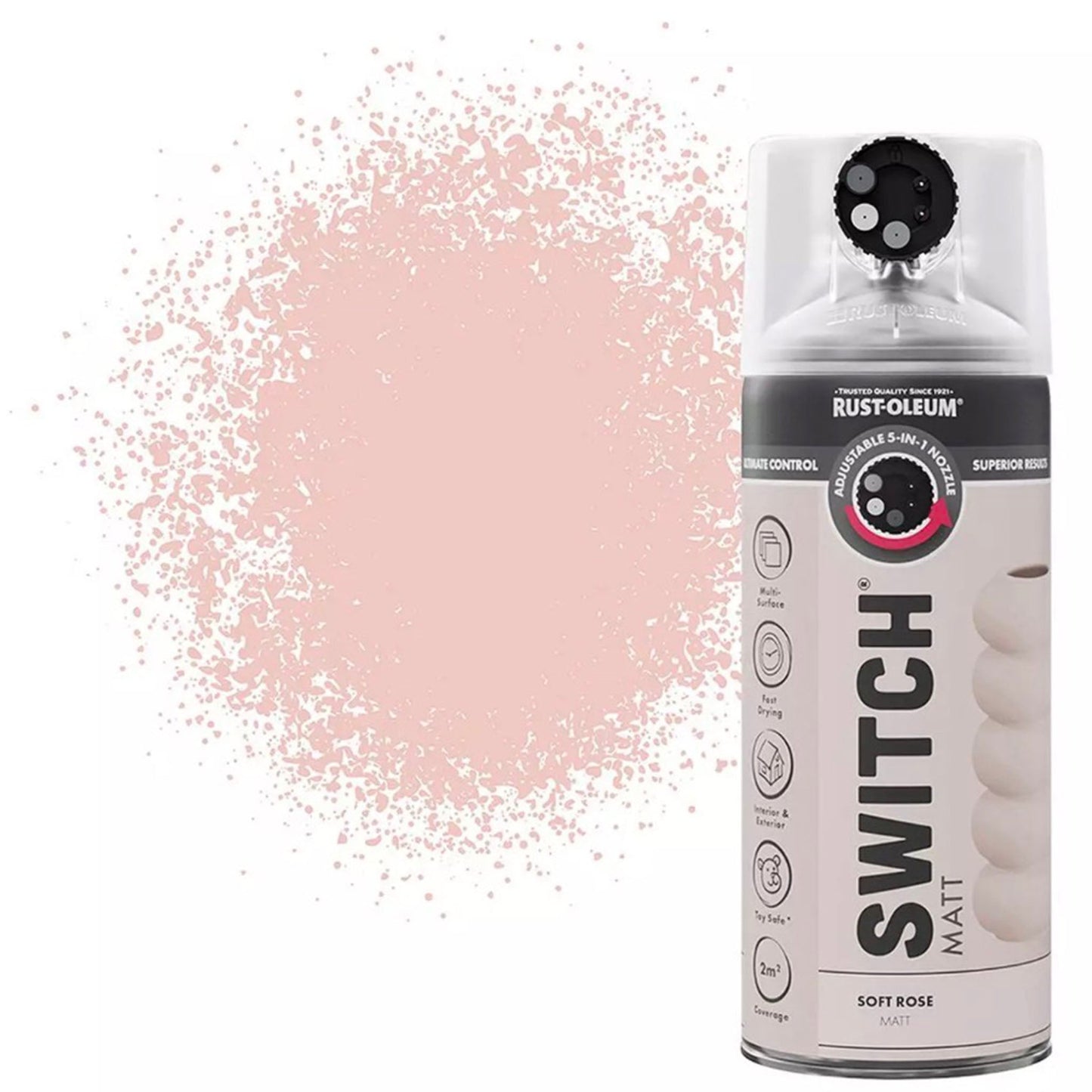 Rust - Oleum Switch 5 in 1 Nozzle Multi Surface Topcoat Spray Paint - 400ml - Transtools Online