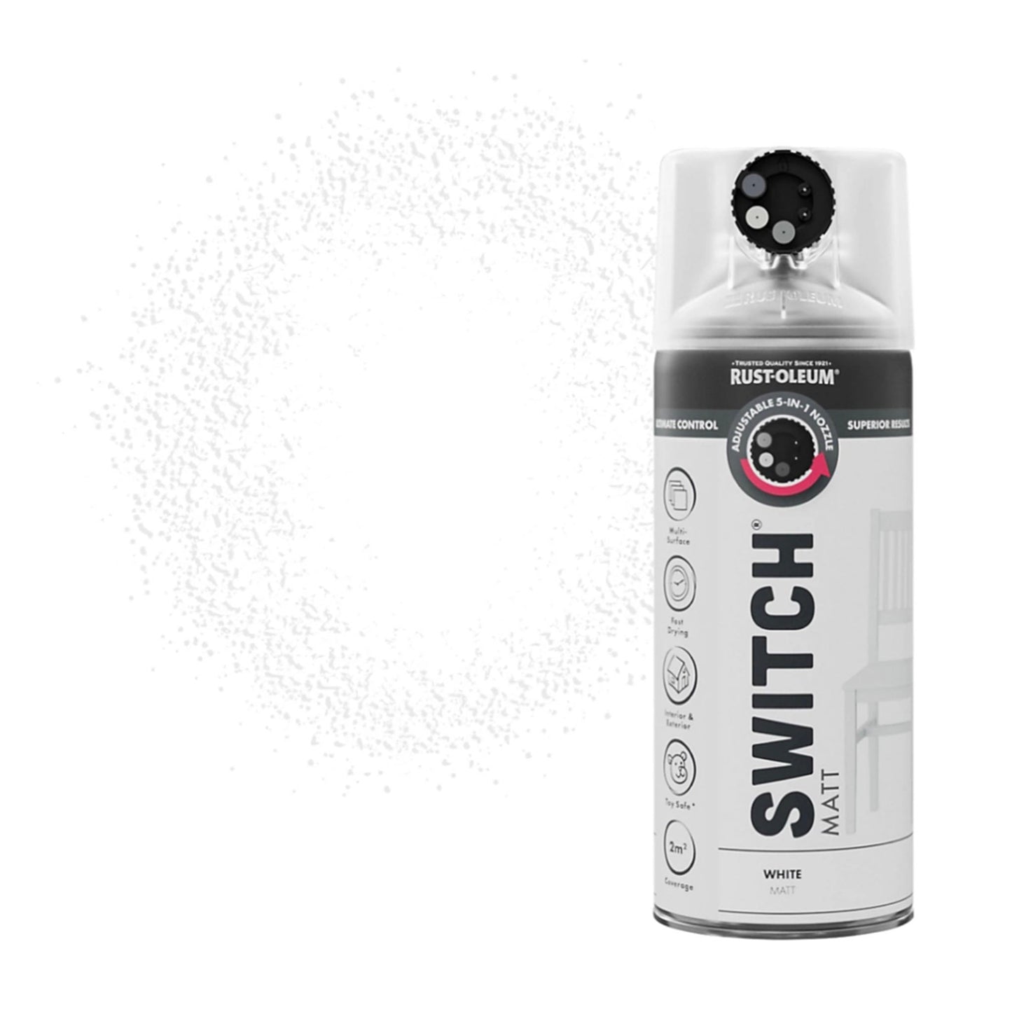 Rust - Oleum Switch 5 in 1 Nozzle Multi Surface Topcoat Spray Paint - 400ml - Transtools Online
