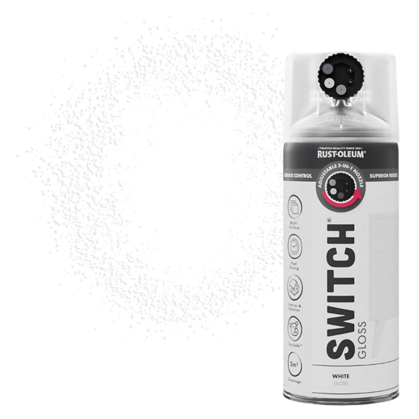 Rust - Oleum Switch 5 in 1 Nozzle Multi Surface Topcoat Spray Paint - 400ml - Transtools Online