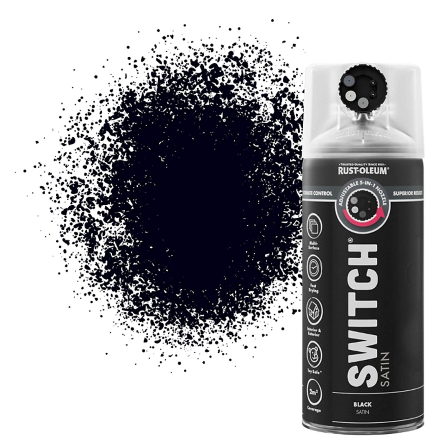 Rust - Oleum Switch 5 in 1 Nozzle Multi Surface Topcoat Spray Paint - 400ml - Transtools Online