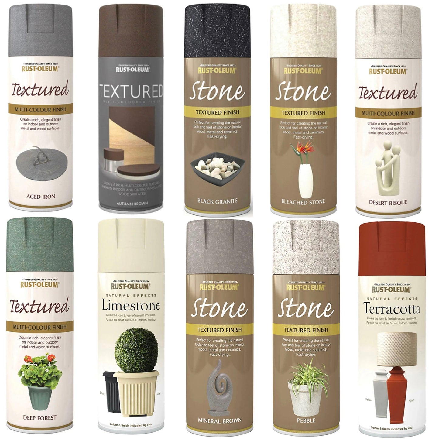 Rust - Oleum Textured Spray Paint - 400ml - Transtools Online