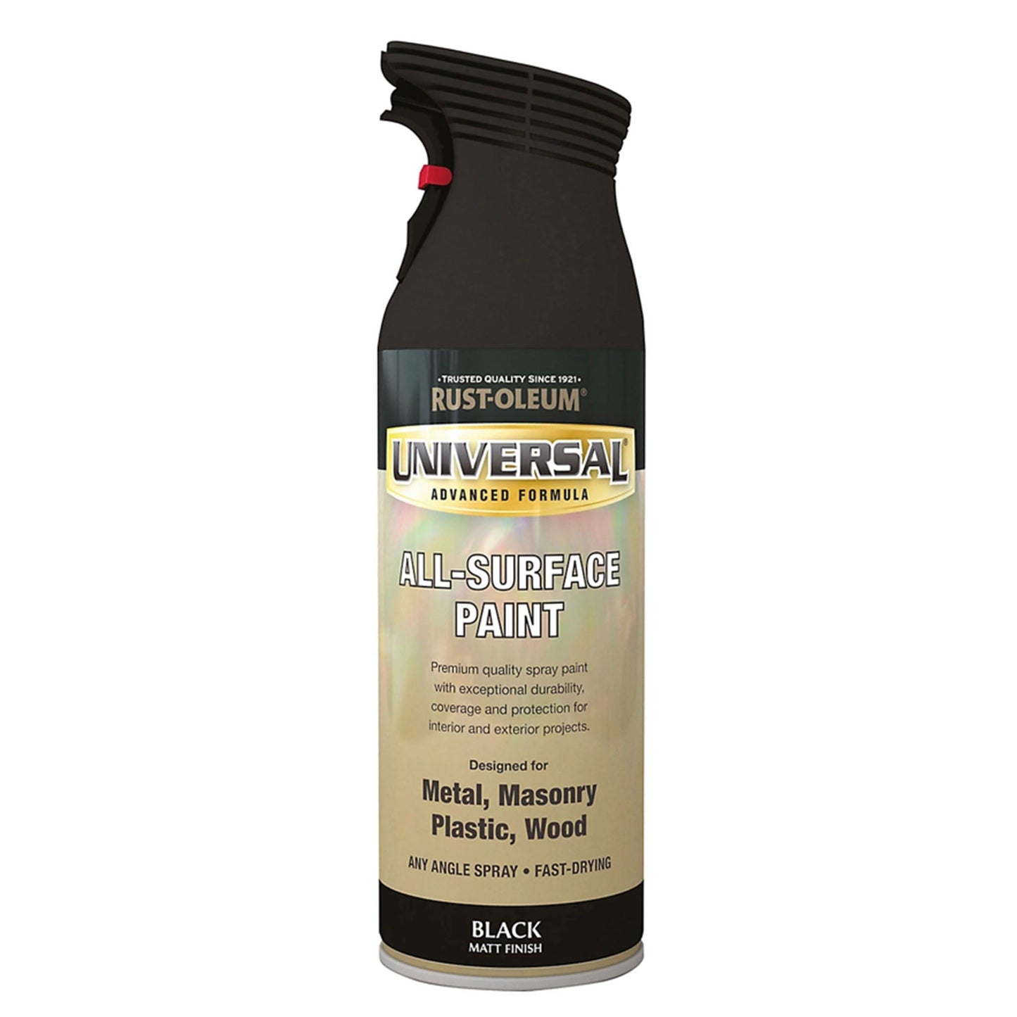 Rust - Oleum Universal Spray Paint Matt Black - 400ml - Transtools Online