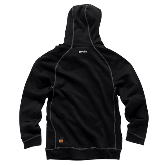 Scruffs Mens Black Work Hoodie - Medium Rear
