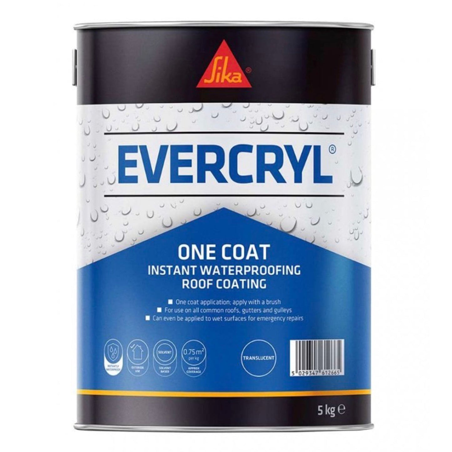 Sika Everbuild Evercryl One Coat Instant Waterproofing Roof Coating