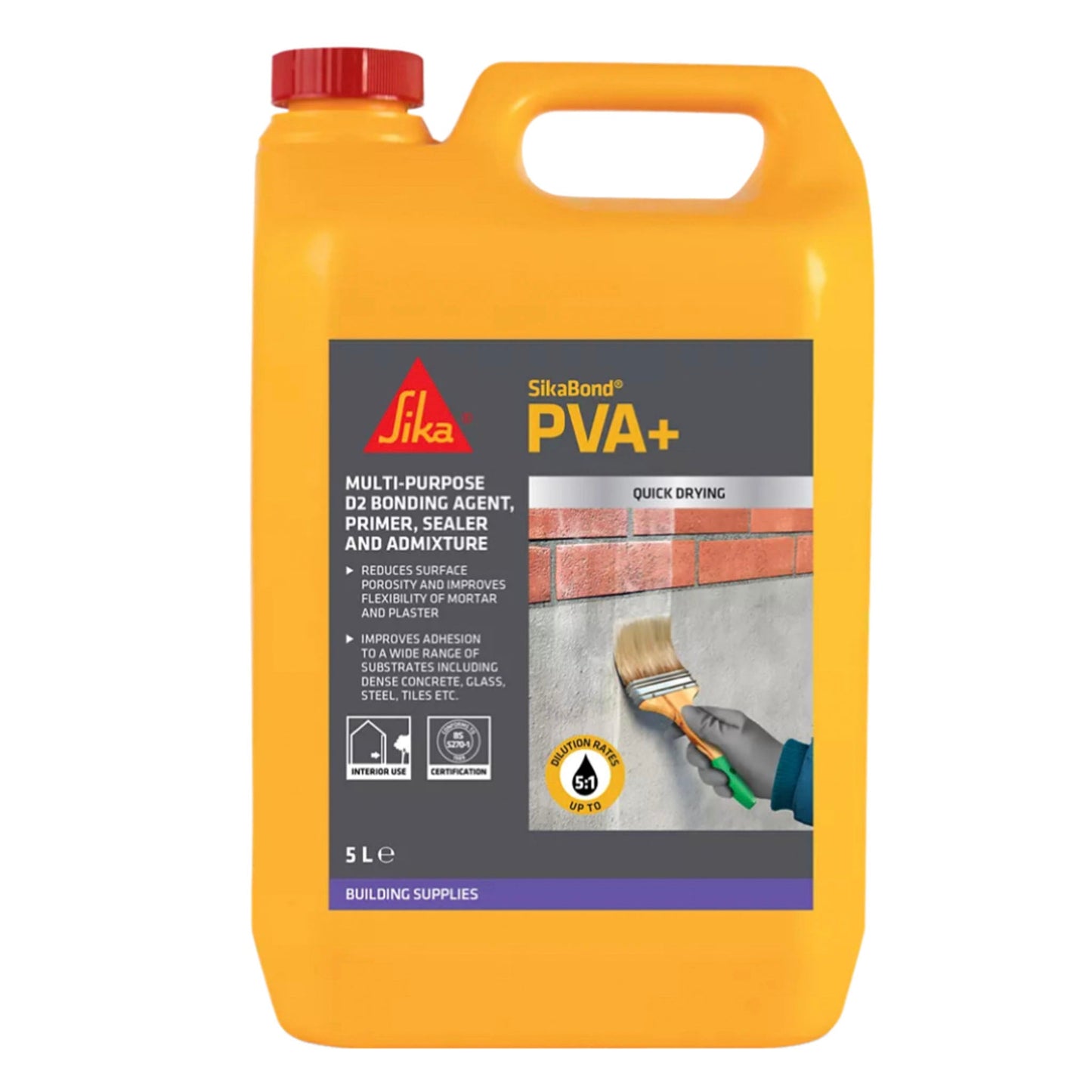 SikaBond Contractors PVA Adhesive And Sealer 5 Litre