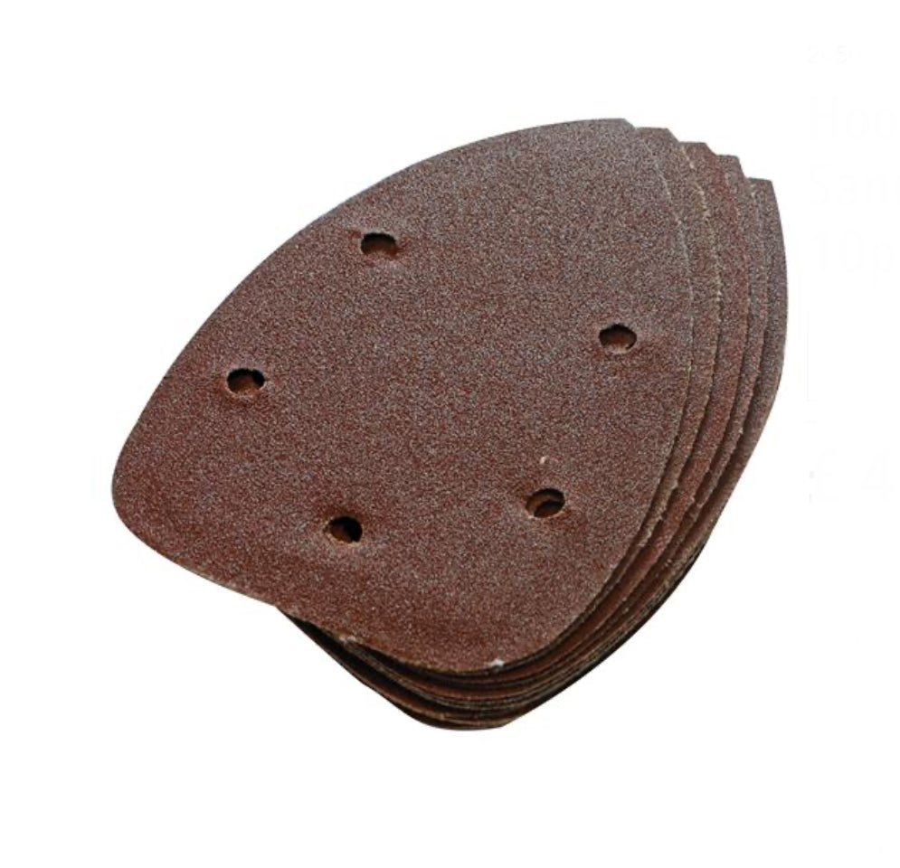 SILVERLINE 140MM HOOK LOOP DETAIL SANDER SHEETS 120 GRIT - 10 PACK - Transtools Online