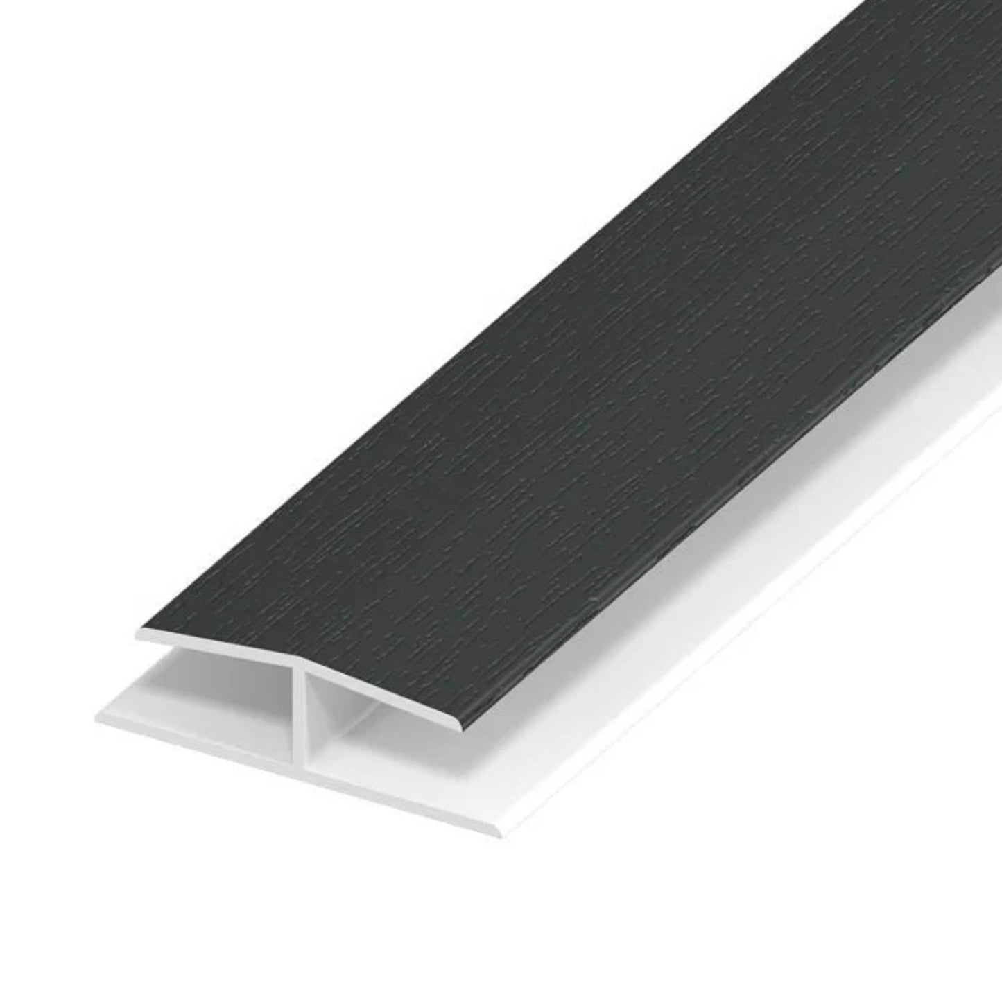 Soffit Woodgrain Anthracite Grey H Joint Trim - 5 Metre