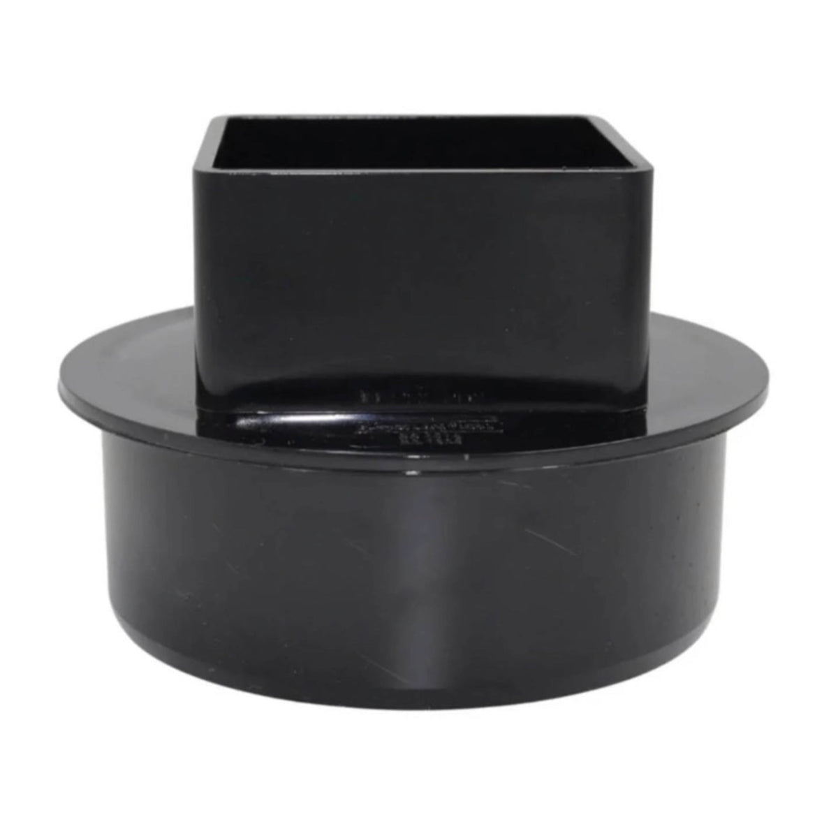 Soil Pipe To Downpipe Reducer Square Adaptor Black 110mm - 68mm