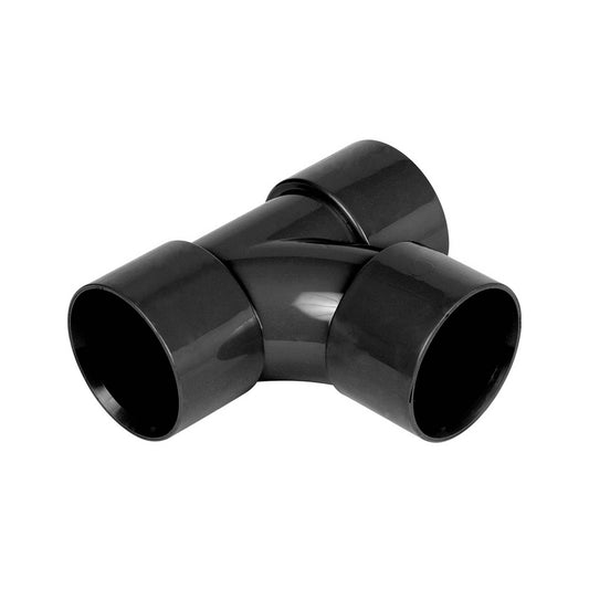 Solvent Weld Black Tee Branch - 40mm - Transtools Online