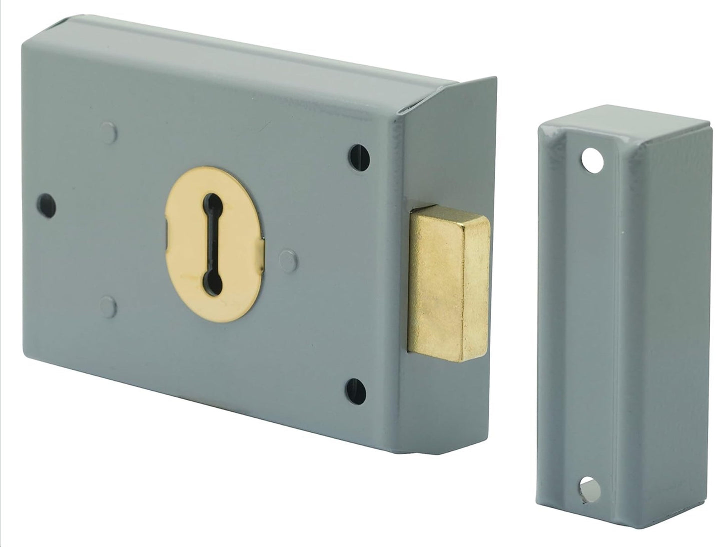 STERLING RIM DEADLOCK GREY - 4 INCH X 3 INCH - 2 KEYS - Transtools Online