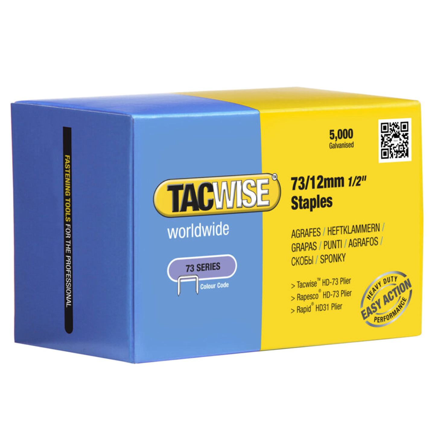 Tacwise Type 73 Series Staples 12mm - 5000 Pack