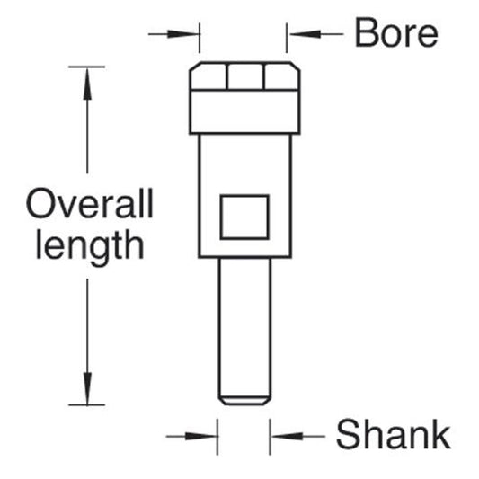 Trend Router Table Collect Extension 1/2in Shank 1/2in Collet CE/127127 Size Guide
