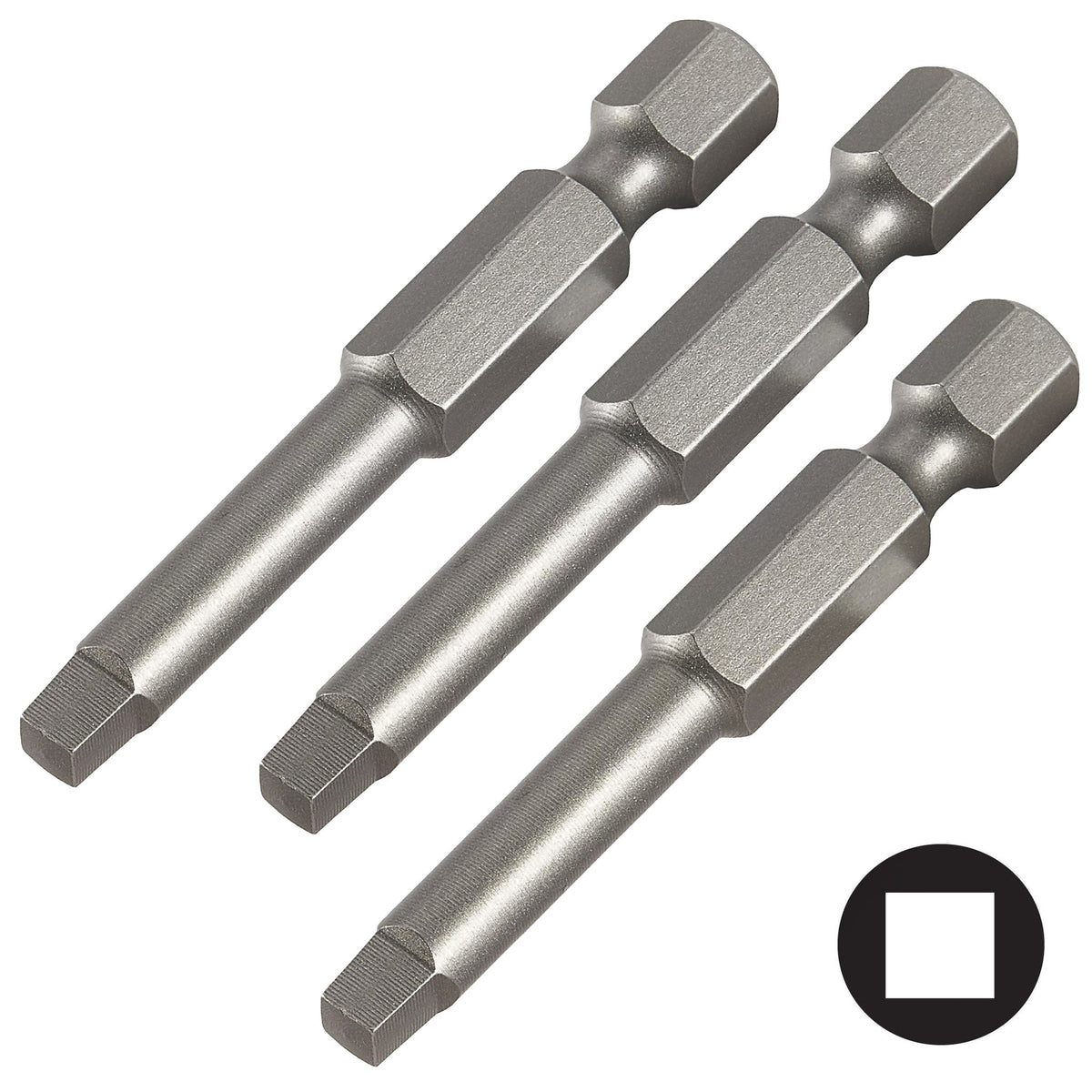 Trend Snappy Square Drive No 3 50mm Driver Bits 3 Pack SNAP/SQ/3 Head